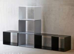 Cubus / Etagère métal empilable