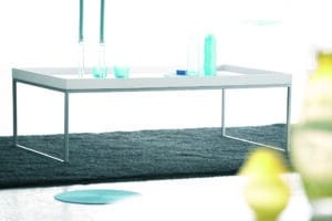 Pizzo / Table basse rectangulaire L110 cm Blanc