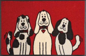 Three Dogs / Tapis anti-salissures 50 x 75 cm