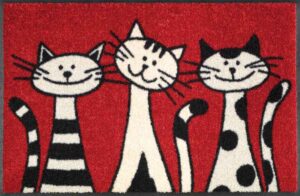 Three Cats / Tapis anti-salissures 50 x 75 cm