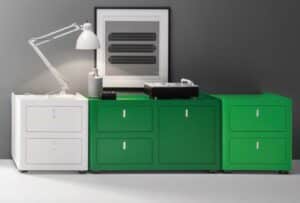 C Box / Rangement bas 2 tiroirs Blanc