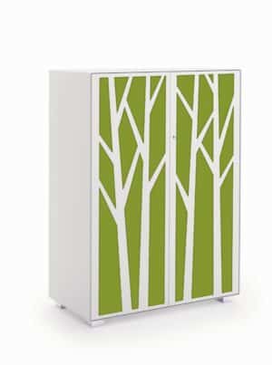 Primo 1000 Acoustic / Armoire acoustique H117 x L100 cm Blanc|Vert