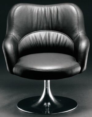Sophora / Fauteuil cuir Noir