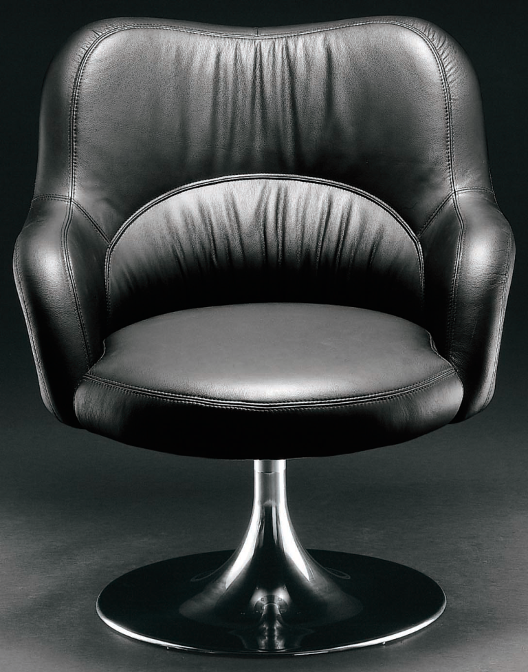 Sophora / Fauteuil cuir Noir 1 - MonBureauDesign Sophora / Fauteuil en cuir Sitia (ref. 10647i)