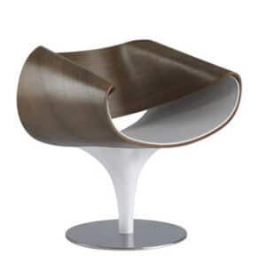 Perillo / Fauteuil Lounge Noyer-Blanc