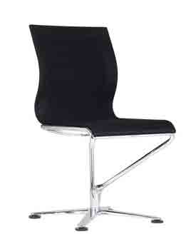 Riola / Fauteuil de conférence sans accoudoirs Noir