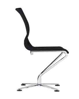 Riola / Fauteuil de conférence sans accoudoirs Noir