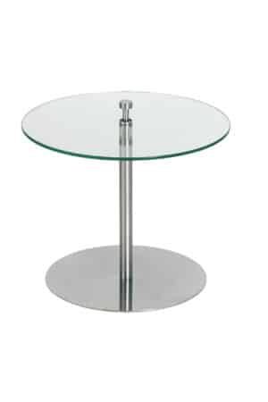 Tubulus / Table basse ronde en verre D50 cm