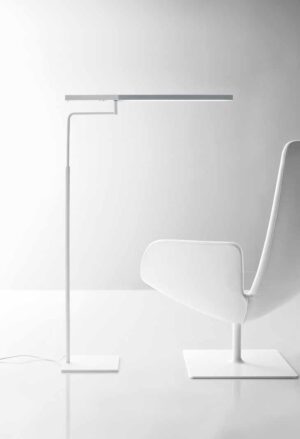 MiniStick / Lampadaire orientable à LED Blanc/Aluminium