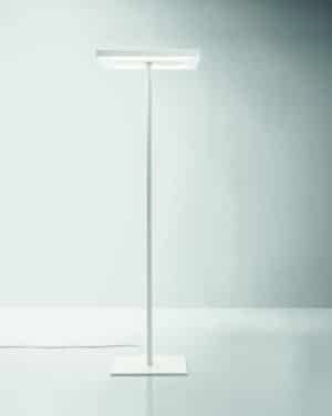 Linea / Lampadaire pied central à LED Blanc