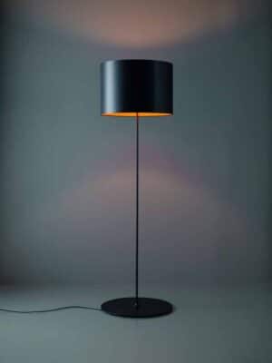 Half-Moon / Lampadaire Noir/Orange