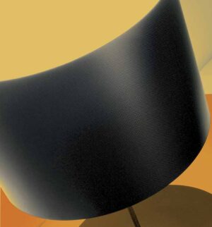 Half-Moon / Lampadaire Noir/Orange