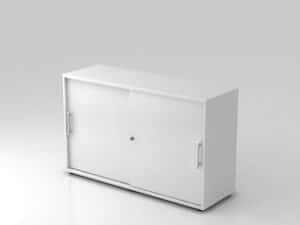 Officina 1 / Armoire basse portes coulissantes L120 x H75 cm Blanc