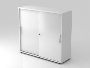 Officina 1 / Armoire moyenne portes coulissante H120 x L120 cm Blanc