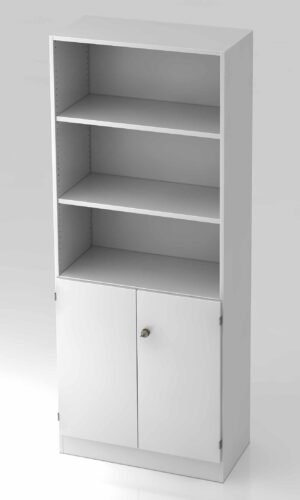 Officina 1 / Etagère haute portes inférieures H200 x L80 cm Blanc