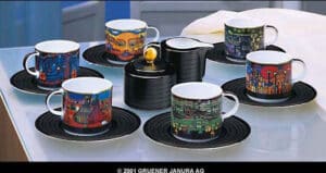 F. Hundertwasser / Tasses à café par 6