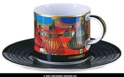 F. Hundertwasser / Tasses à café par 6