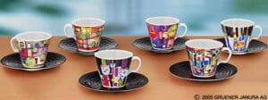 F. Hundertwasser / Tasses à café par 6