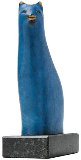 Chat bleu / Sculpture en bronze