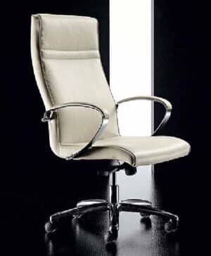 Venus / Fauteuil de direction en cuir crème