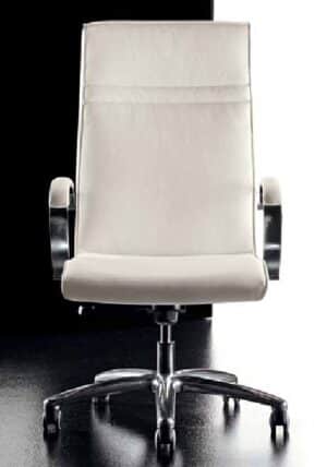 Venus / Fauteuil de direction en cuir crème