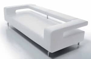 Aria / Canapé 2 places L200 cm en cuir blanc