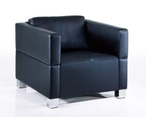 Carrée / Fauteuil en cuir