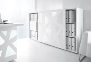Zig-Zag / Armoire à porte coulissante + 4 tiroirs