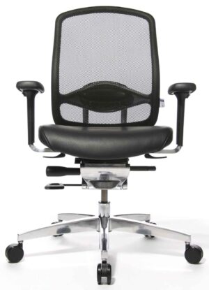 Alumedic Limited / Fauteuil de direction en cuir dossier filet