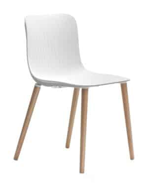 Dragonfly / Fauteuil visiteur pied en bois blanc