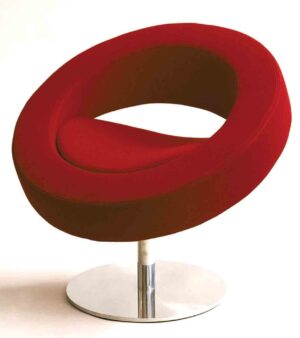 Hello / Chaise design ronde Rouge
