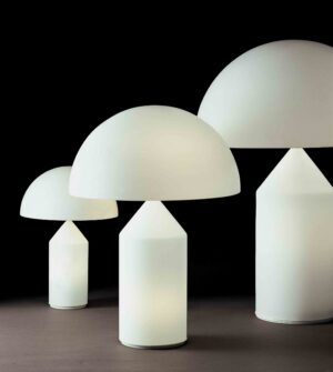 Atollo 236 / Lampe de table en verre opalin H35 x Ø25 cm