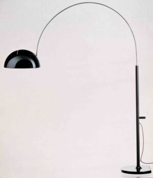 Coupé / Lampadaire courbe Joe Colombo Noir