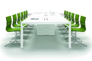 X8 / Table de réunion rectangulaire 480 x 140 cm Blanc