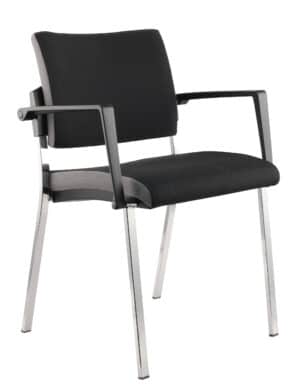 Officergo / Fauteuil visiteur 4 pieds Noir