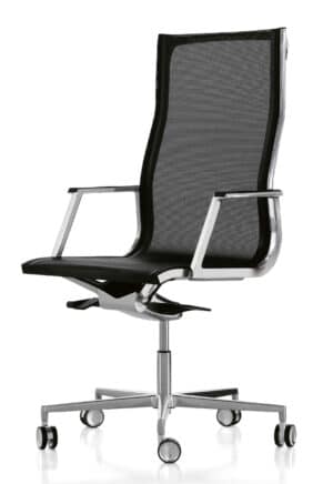 Nulite / Fauteuil de direction dossier haut résille Noir