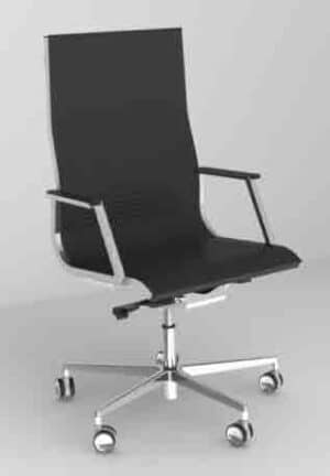 Nulite / Fauteuil de direction design en cuir Noir