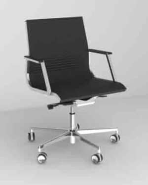 Nulite / Fauteuil de bureau design en cuir Noir