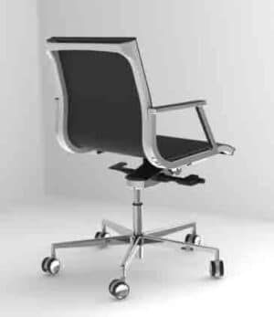 Nulite / Fauteuil de bureau design en cuir Noir