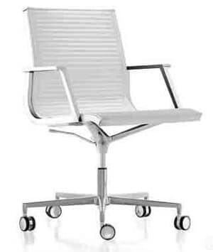 Nulite / Fauteuil de bureau design en cuir Blanc