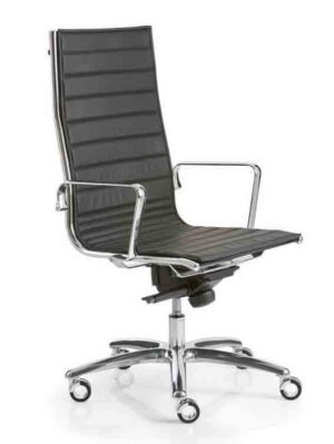 Light / Fauteuil de direction en cuir Noir