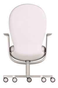 Bea / Fauteuil ergonomique coque Blanche tissu Blanc