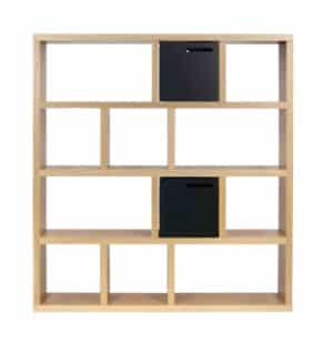 Berlin / Etagère moyenne 4 niveaux H159 x L150 cm Chêne