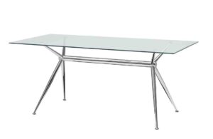 Brioso / Bureau en verre transparent 160 x 90 cm