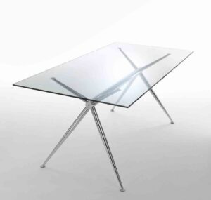 Brioso / Bureau en verre transparent 160 x 90 cm