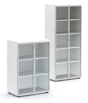 Crystal / Armoire basse portes vitrées H113 x 80 cm