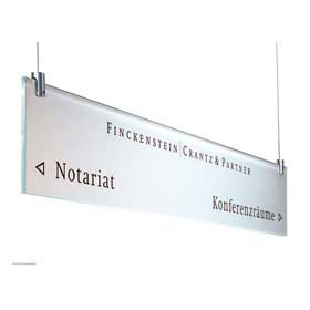 Cristallo / Signalétique suspendue H12 x L70 cm