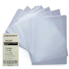 Signs / Feuilles A4 polyester mat x 10
