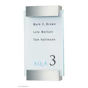 Clear / Signalétique Plaque de porte H16 x L10 cm 2 fixations