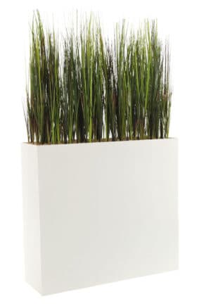 Herbes / Plantes artificielles + Jardinière H134 cm Blanc